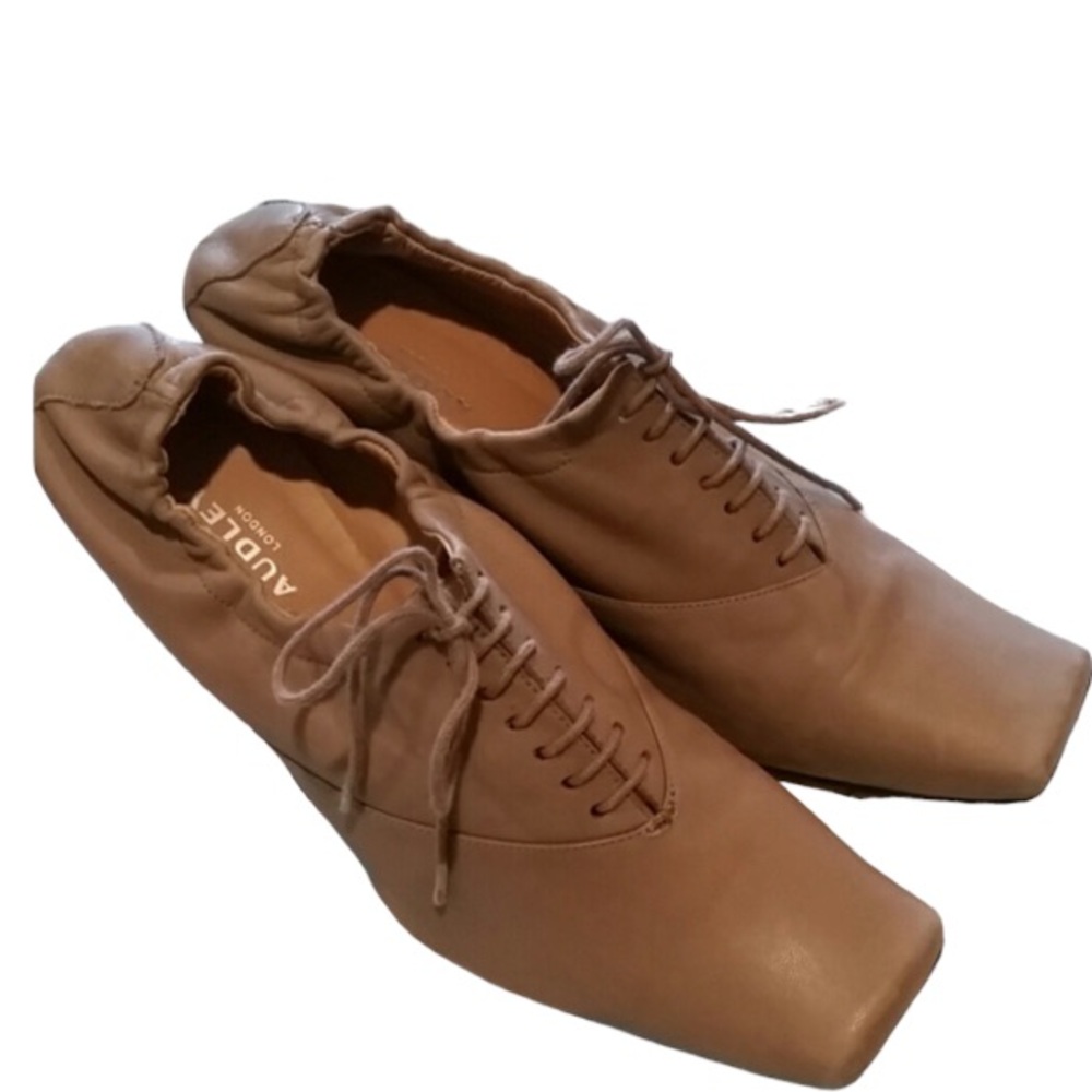 Audley London Tan Soft Leather Lace Up Shoes size EU 38 US 7.5